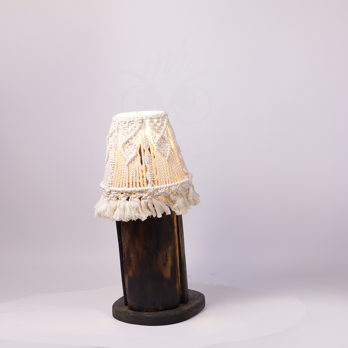 Boho-Chic-Table-Lamp-Wooden-Base-with-Handwoven-Macrame-Shade