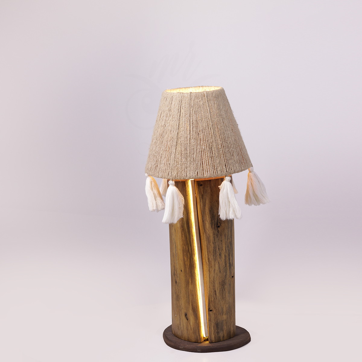 Handcrafted-Boho-Wood-Table-Lamp-with-Jute-Shade-&-Tassels-–-Rustic-Ambient-LED-Lighting2