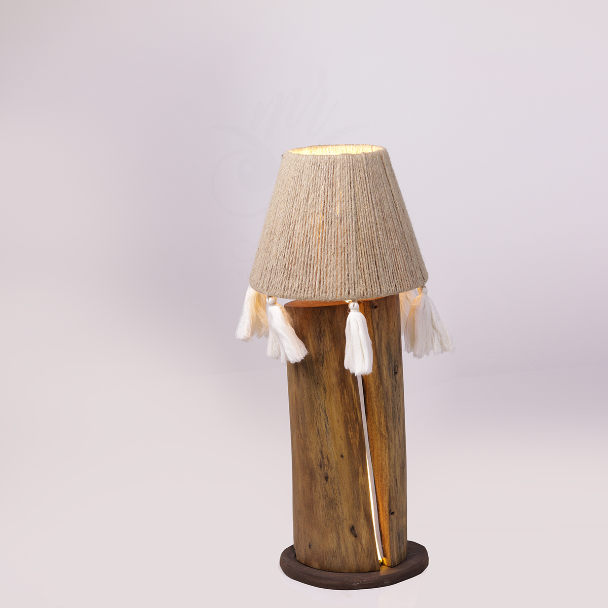 Handcrafted-Boho-Wood-Table-Lamp-with-Jute-Shade-&-Tassels-–-Rustic-Ambient-LED-Lighting3
