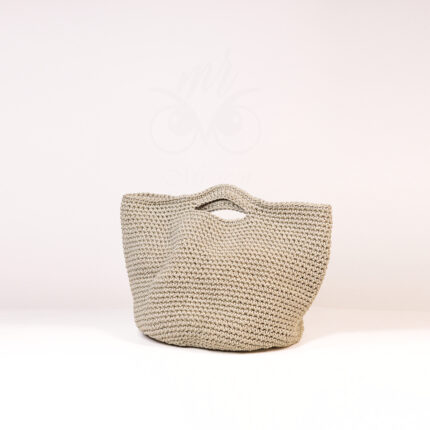 Marisol Crochet Tote Bag - Handmade Boho Shoulder Bag with Wooden Handles