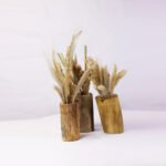 Handcrafted Natural Wooden Vase  Elegant Boho Decor for Modern Homes
