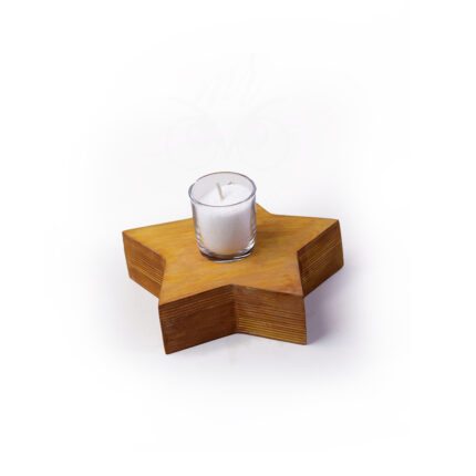 Star-Shaped Wooden Candle Holder – A Natural Touch That Lights Up Your Home Décor