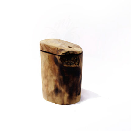 Handcrafted Natural Wooden Candle with Lid – Rustic Vertical Home Décor