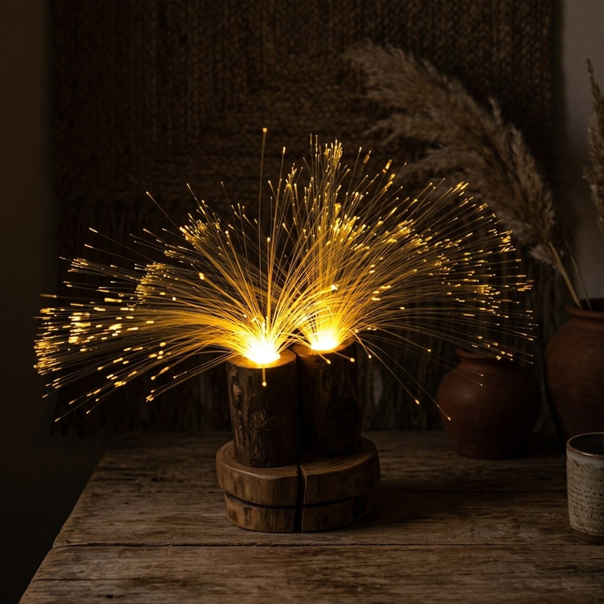 Handmade-Rustic-Wood-Fiber-Optic-Lamp--Boho-Ambient-Table-Light2