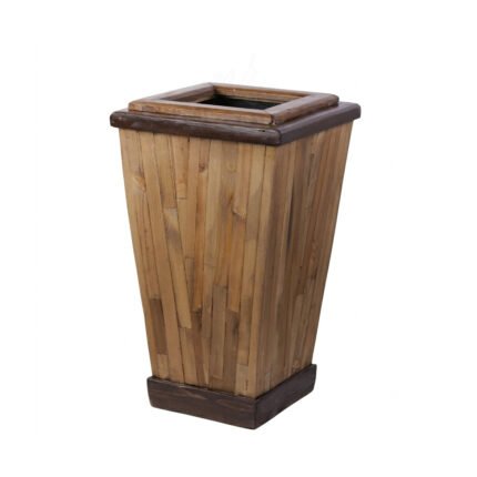 Rustic Handmade Recycled Wood Vase – Boho Home Decor