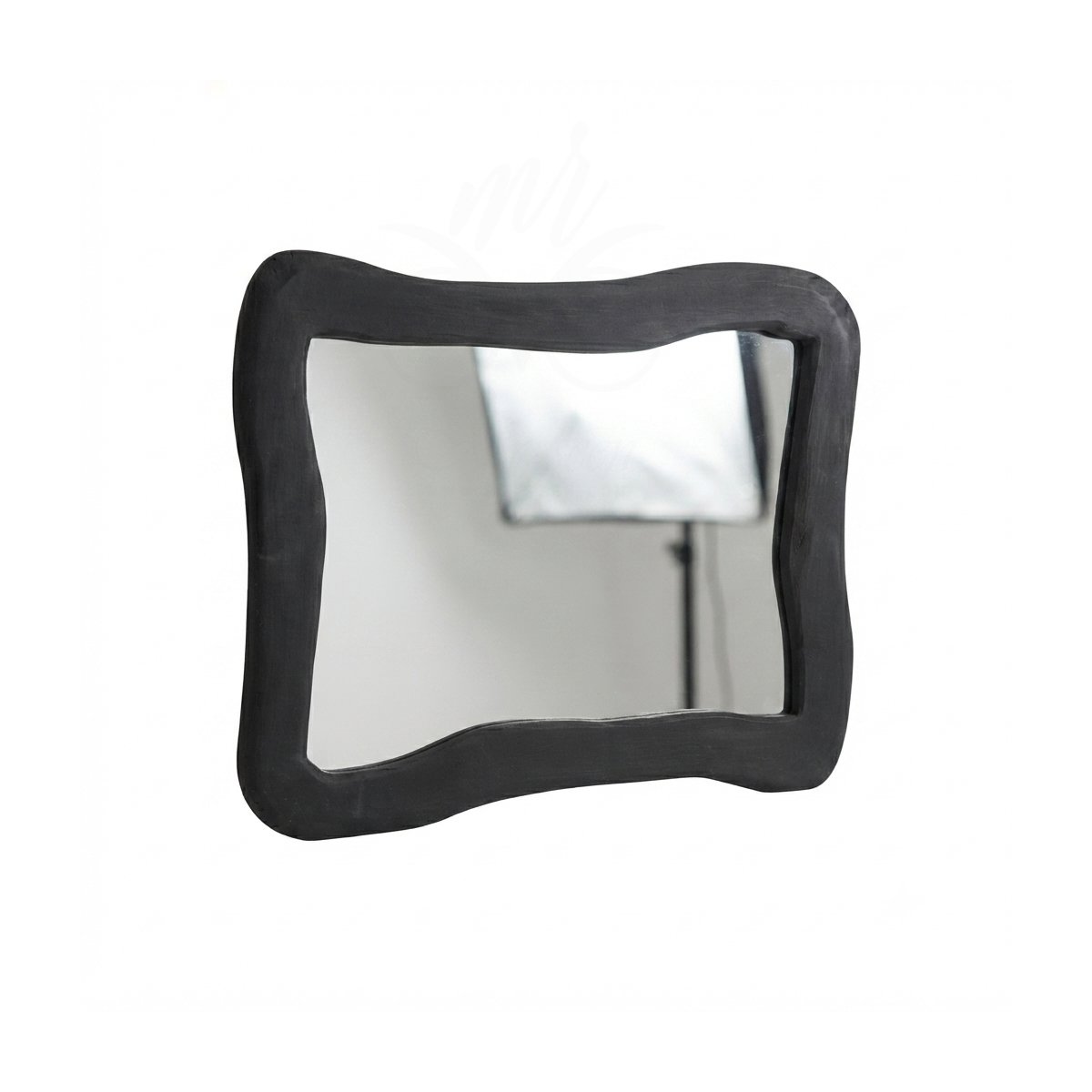 Handmade-Decorative-Black-Wall-Mirror-with-Modern-Wavy-Design