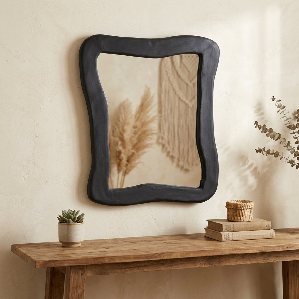 Handmade-Decorative-Black-Wall-Mirror-with-Modern-Wavy-Design2