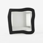 Handmade Organic Boho Wall Mirror with Black Frame