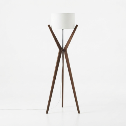 Modern Tripod Wooden Floor Lamp