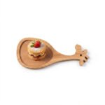 Handmade Wooden Serving Tray – Creative Drumstick Design (35x15 cm)