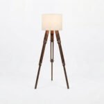 Modern Wooden Tripod Floor Lamp