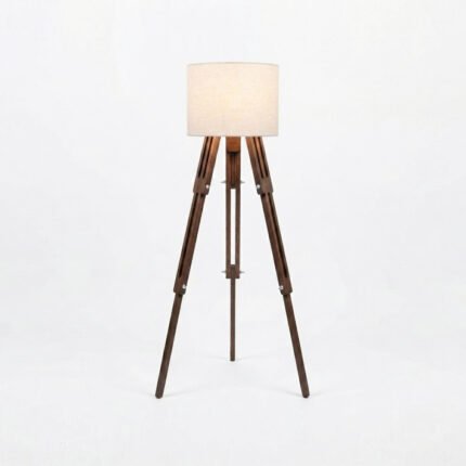 Modern Wooden Tripod Floor Lamp