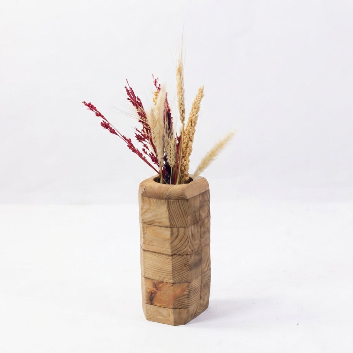 Elegant-Handmade-Oak-Wood-Vase