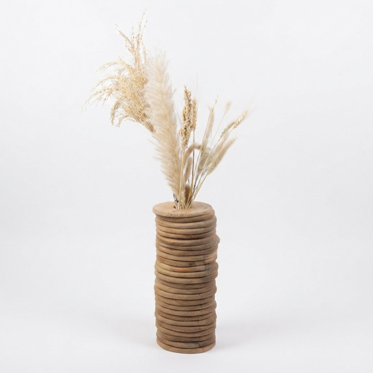 Modern-Wooden-Stacked-Vase