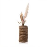 Round Stacked Wooden Home Vase