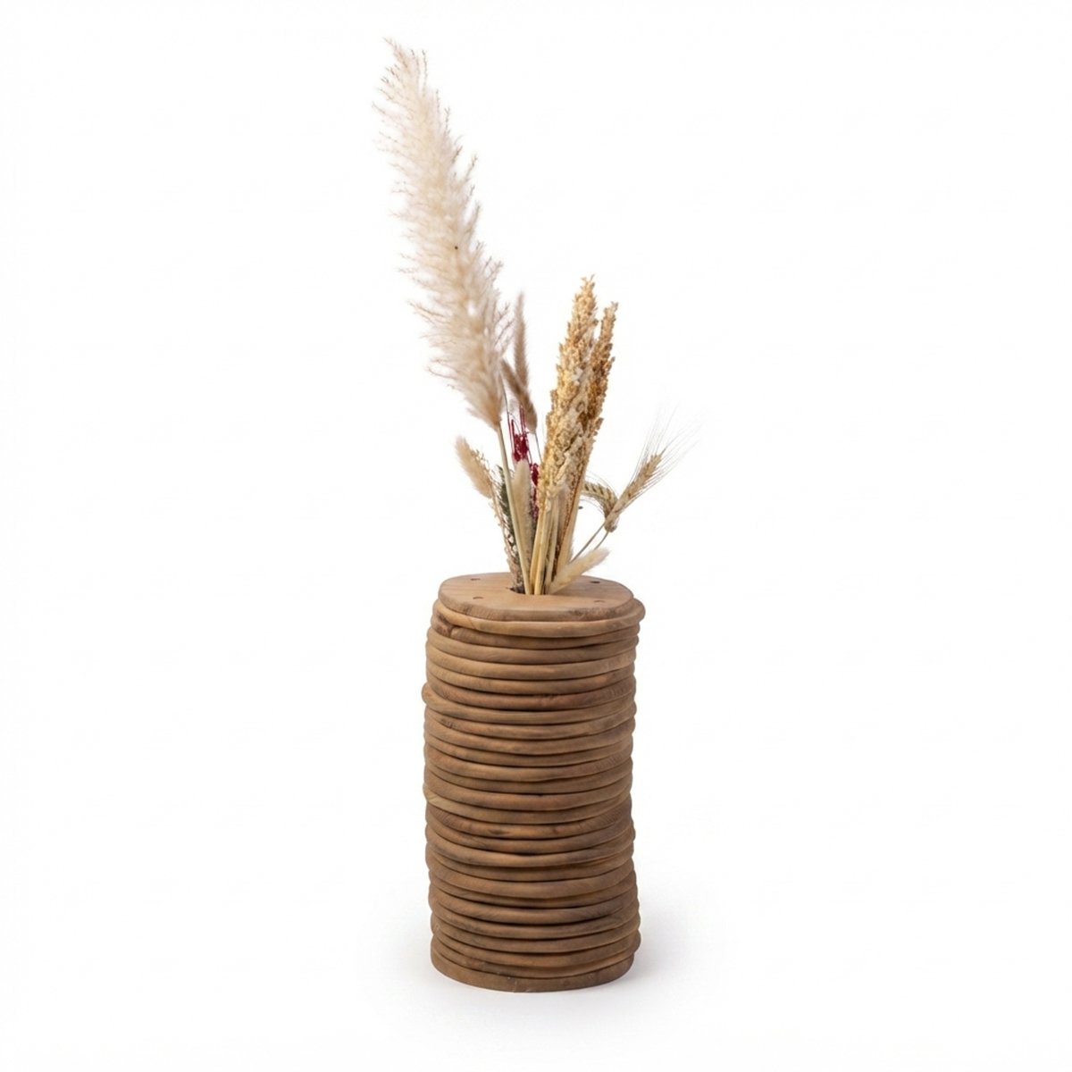 Round-Stacked-Wooden-Home-Vase3